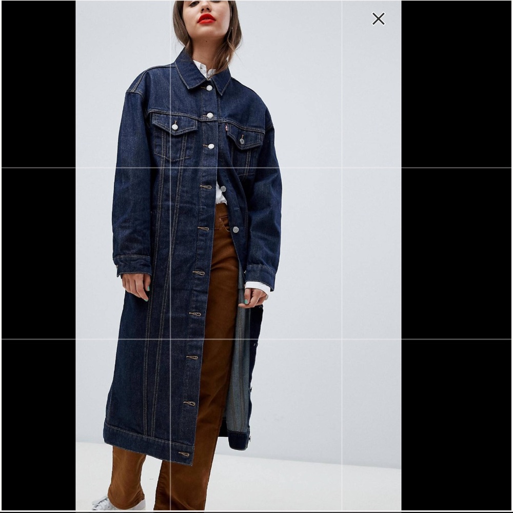 BRAND NEW Levi’s longline trucker jacket sz S